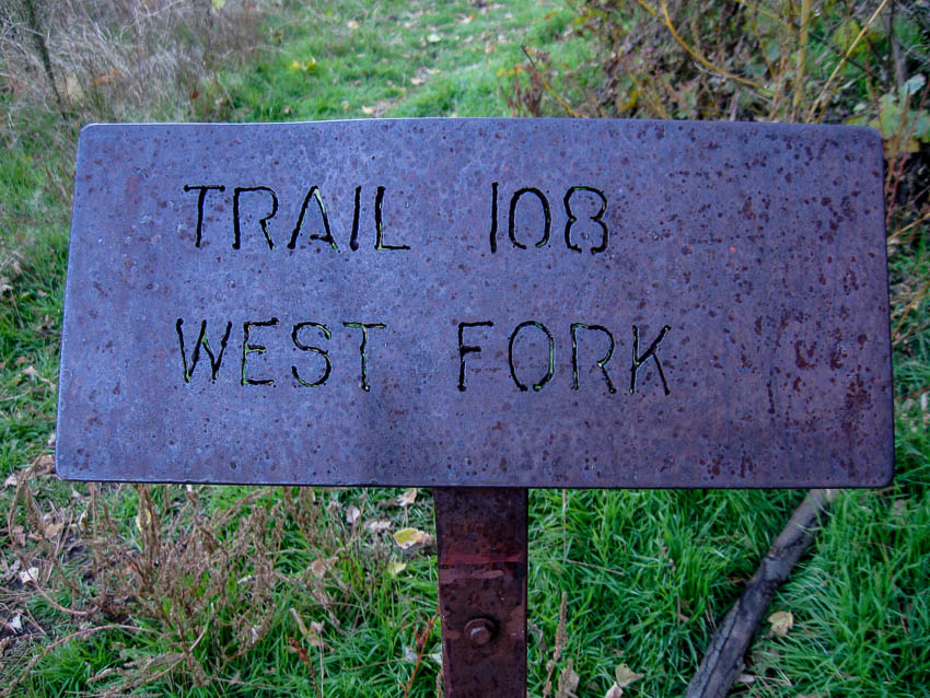 West Fork Trail #108 Sign