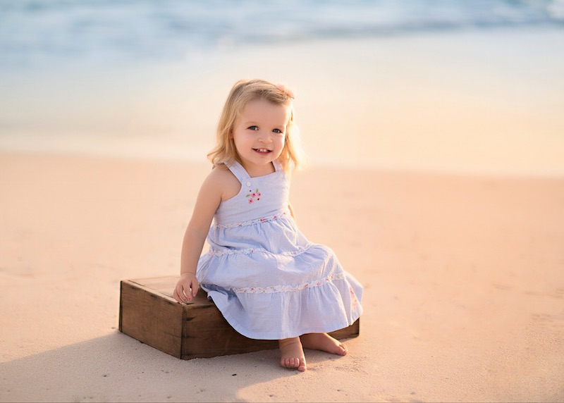 A Beautiful Portrait of a Young Girl at the Beach