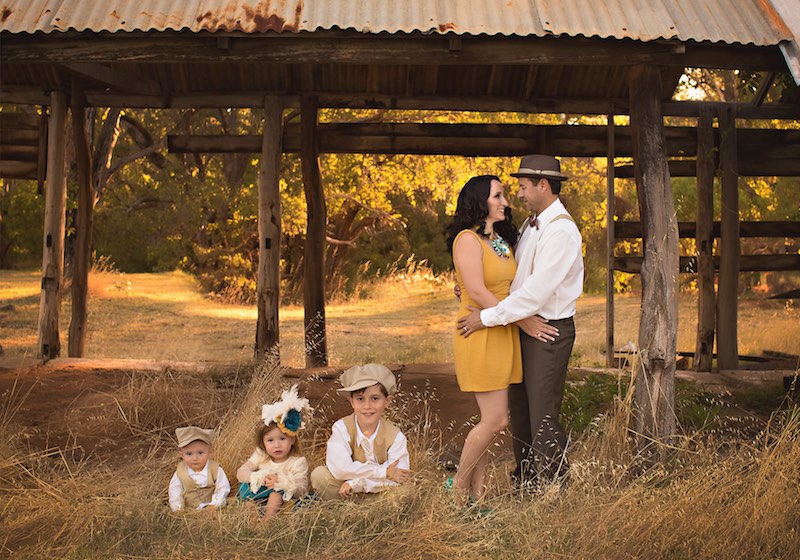Family Portrait in a Rural Setting
