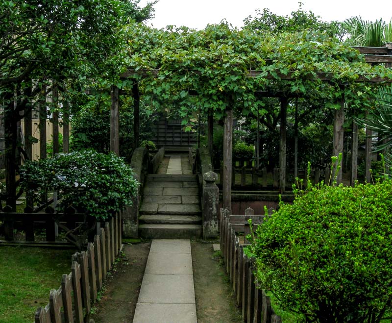 A garden inside Dejima, Japan