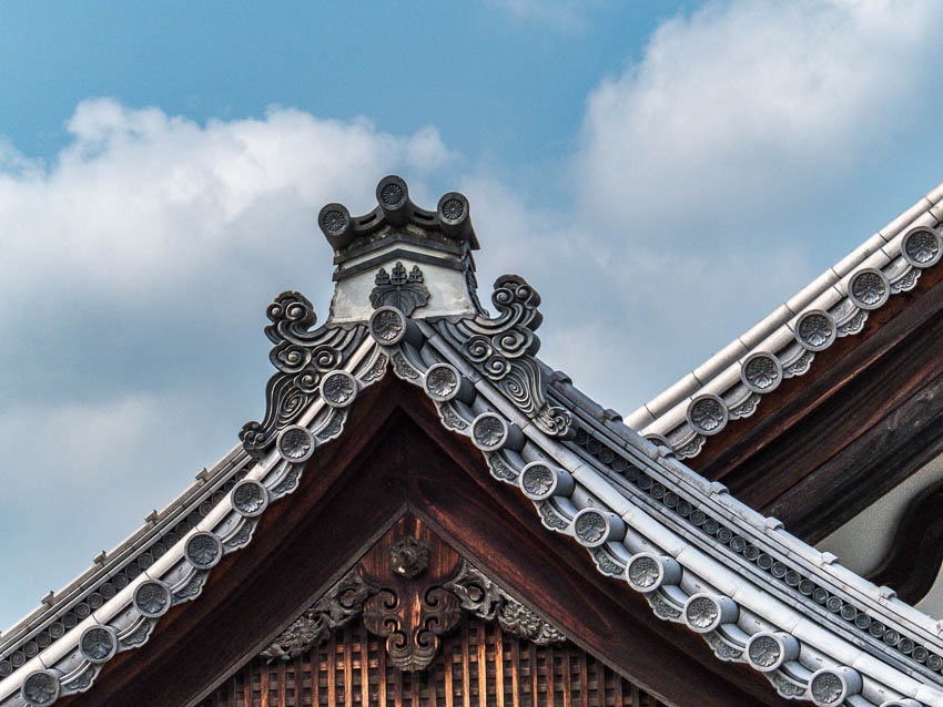 Architectural roof detail, Kyoto, Japan