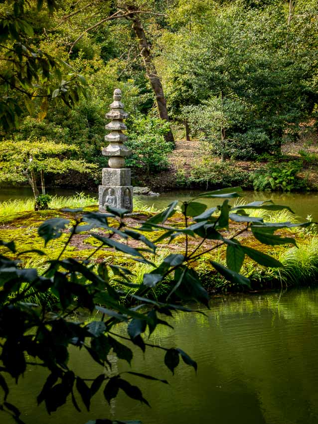 Stone pagoda at the Golden Pavilion compound - Kyoto, Japan