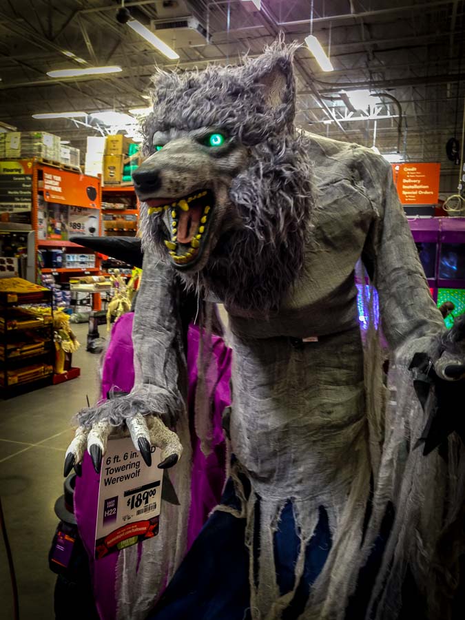 Werewolf decoration for Halloween courtesy of Home Depot