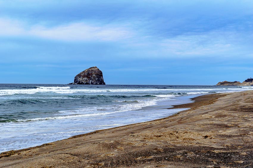 Haystack Rock, Pacific City - from a distance 
