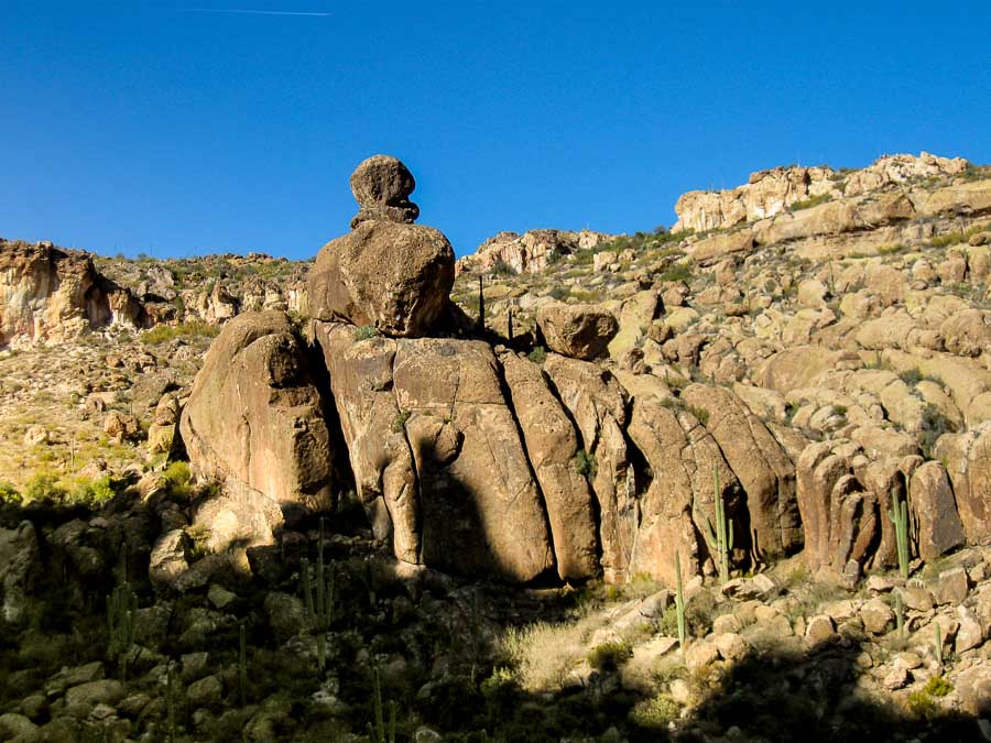 Large rock formation along the Peralta Trail