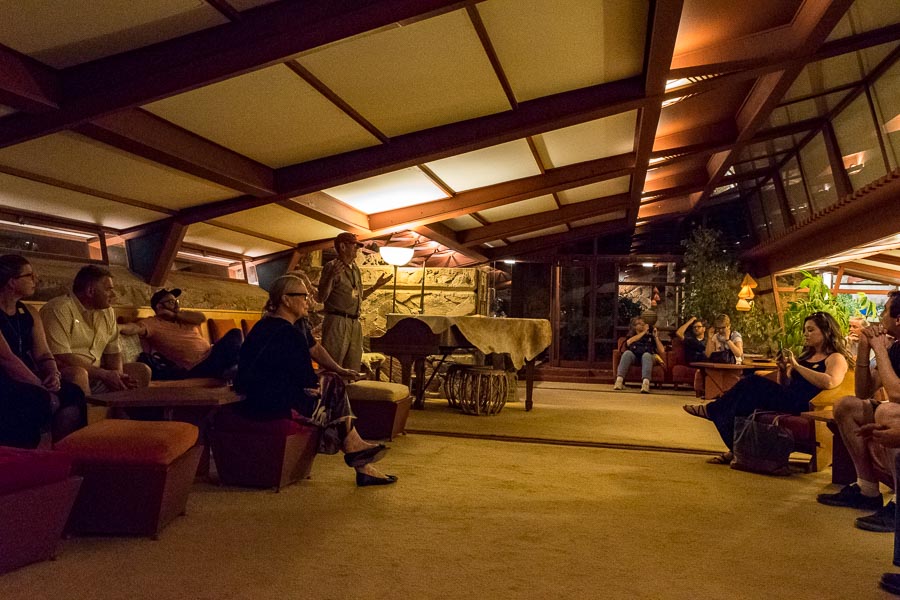 The living room at Taliesin West