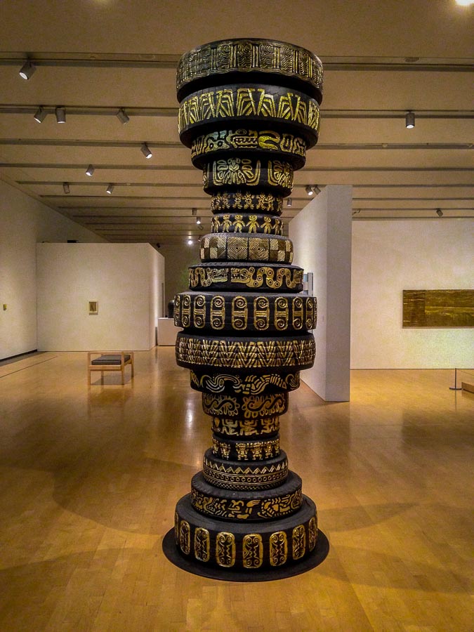 Tire column representing migration of ancient civilizations