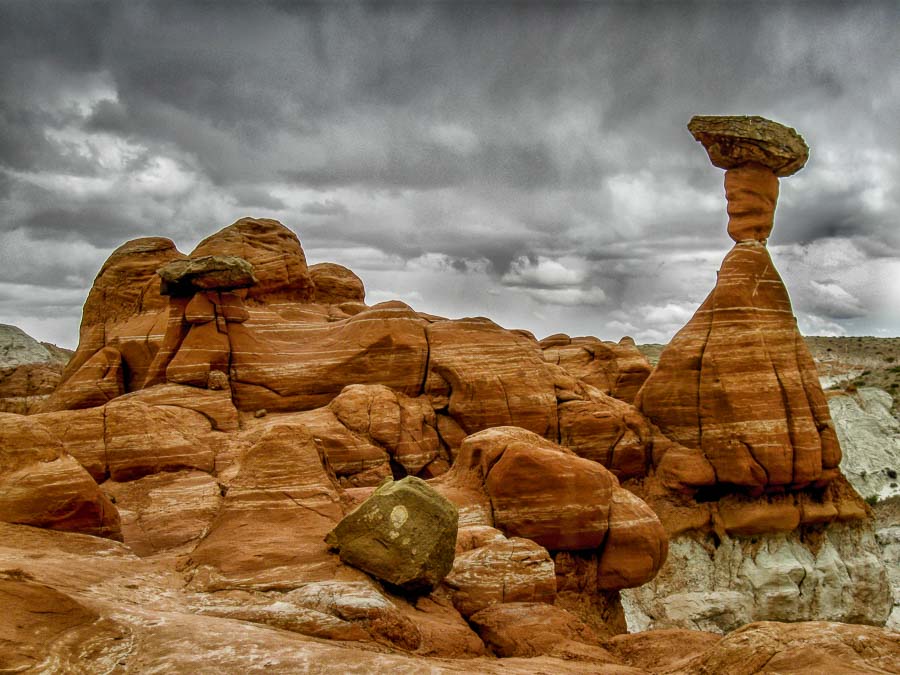 Toadstools at the Grand Staircase Escalante with full Lightroom enhancements