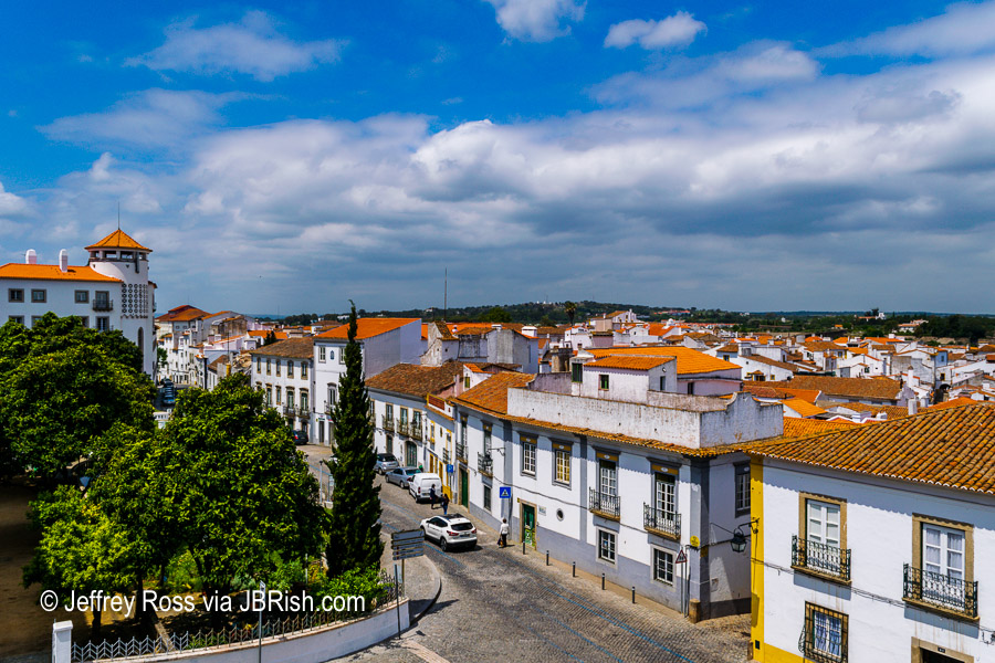 Historic Evora with tile roofs