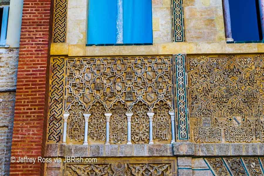intricate patterns - facade of the Mudejar Palace