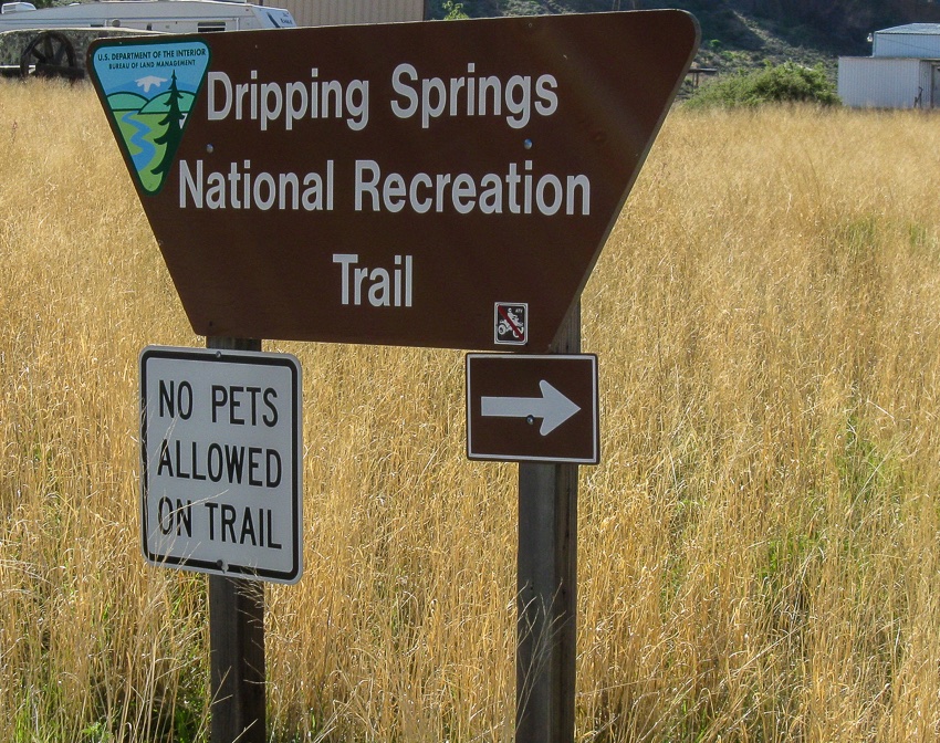 Dripping Springs National Rec. Area Sign