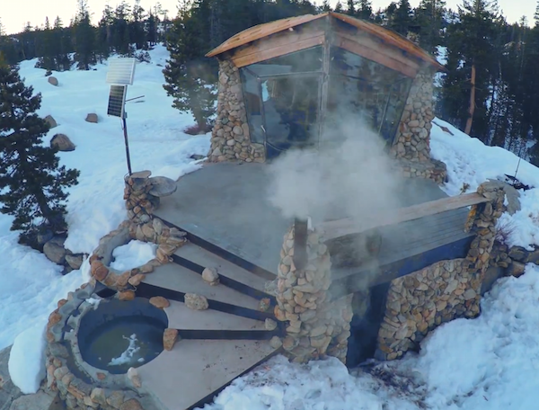 Mike Basich's 250 sq. ft. home-hot tub