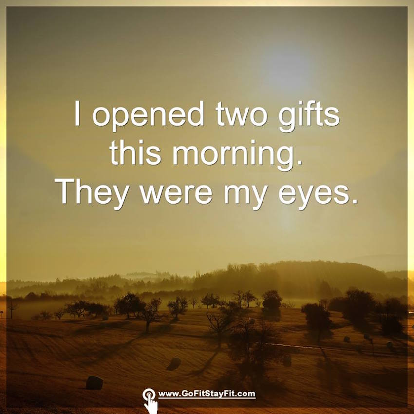 Eyes are gifts