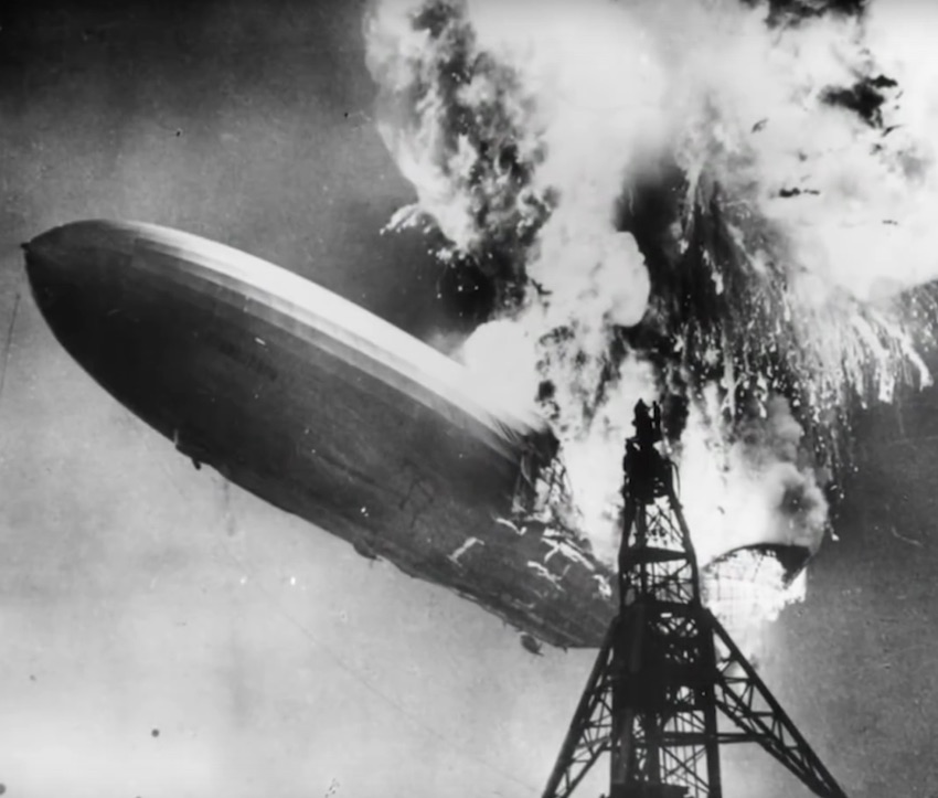 The burning of the Hindenburg blmip