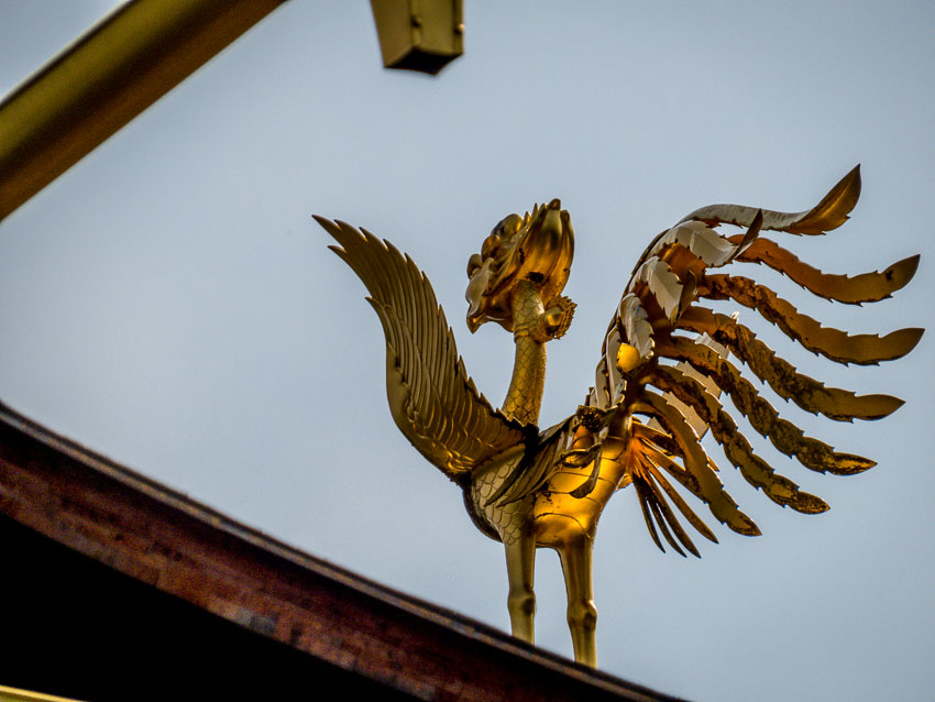 Golden bird roof detail, Golden Pavilion - Kyoto, Japan