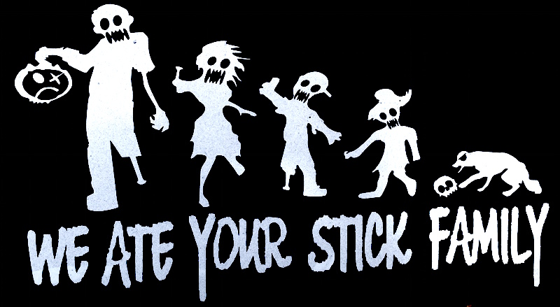 Zombie Stick Family Decal