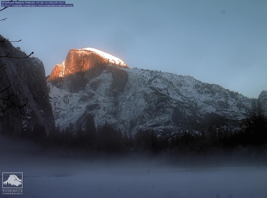 Half Dome from a Webcam