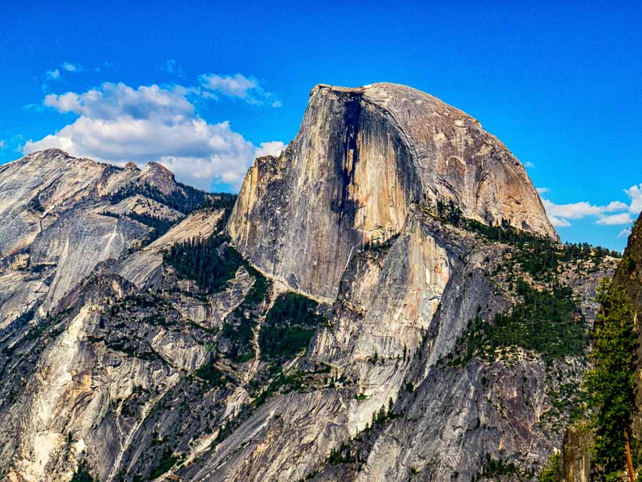 Half Dome close up along Four Mile Trail