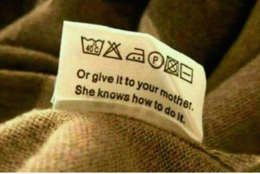 Mom knows best laundry tag
