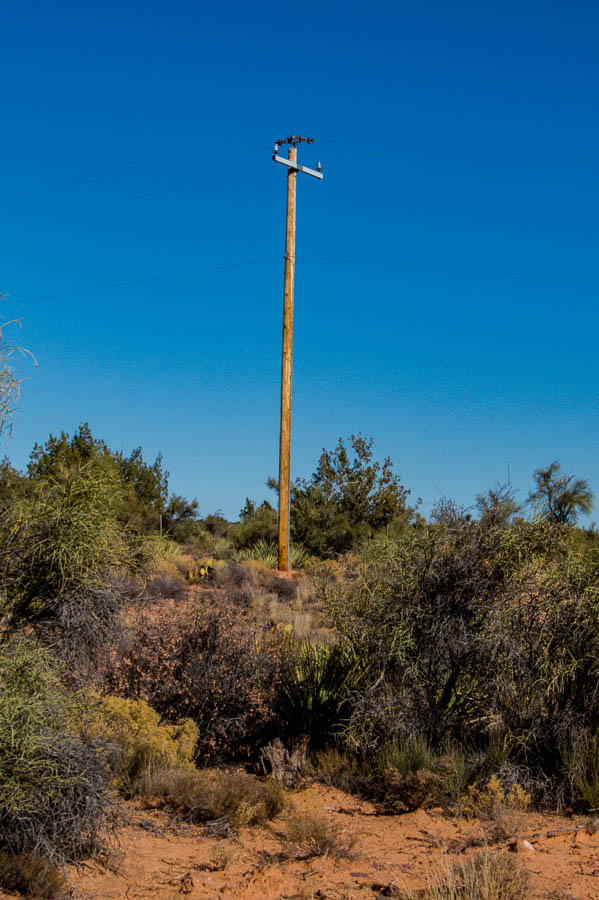 Power pole brings electricity to the park