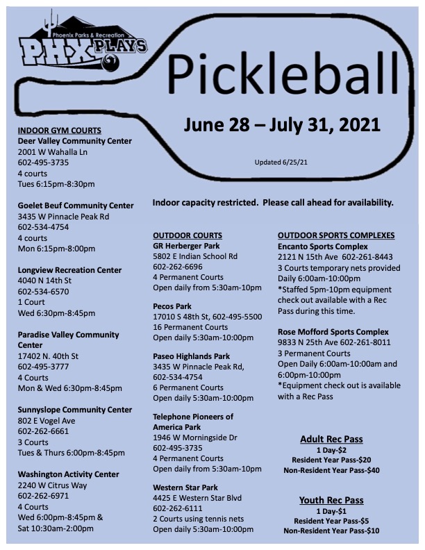 Pickleball at the Pyramid Flyer