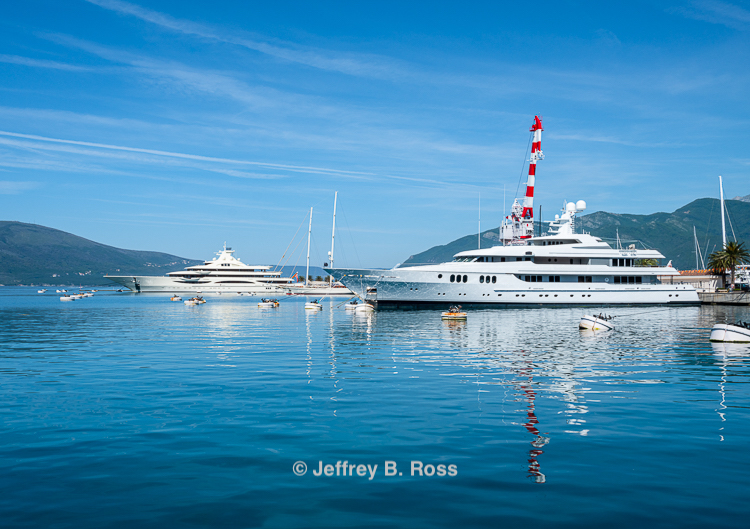 Yachts anchored at Porto Montenegro